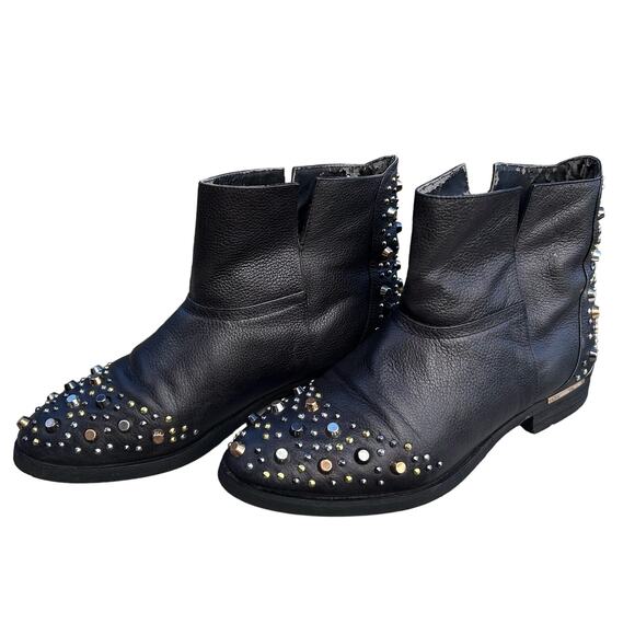Modern Vice booties size 8.5 punk Goth studded rocker royalcore - Picture 1 of 9
